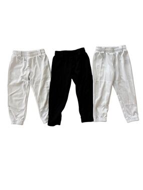 ⚾️ QBK Boys Baseball Pants Bundle (3T) – Practice Ready Set | White + Black